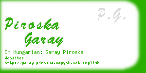 piroska garay business card